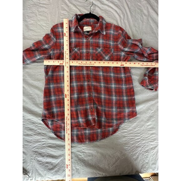 Universal Threads Womens Orange Flannel S long sleeve button up collared cotton‎ - Picture 5 of 6